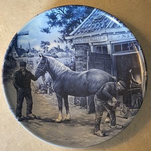 Delft of Holland Plate of Ferrier Vintage Collectors Exc Shape